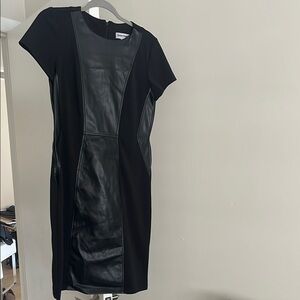 Shelby & Palmer Black Dress with Leather Accents